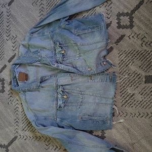 AE crop denim jacket
